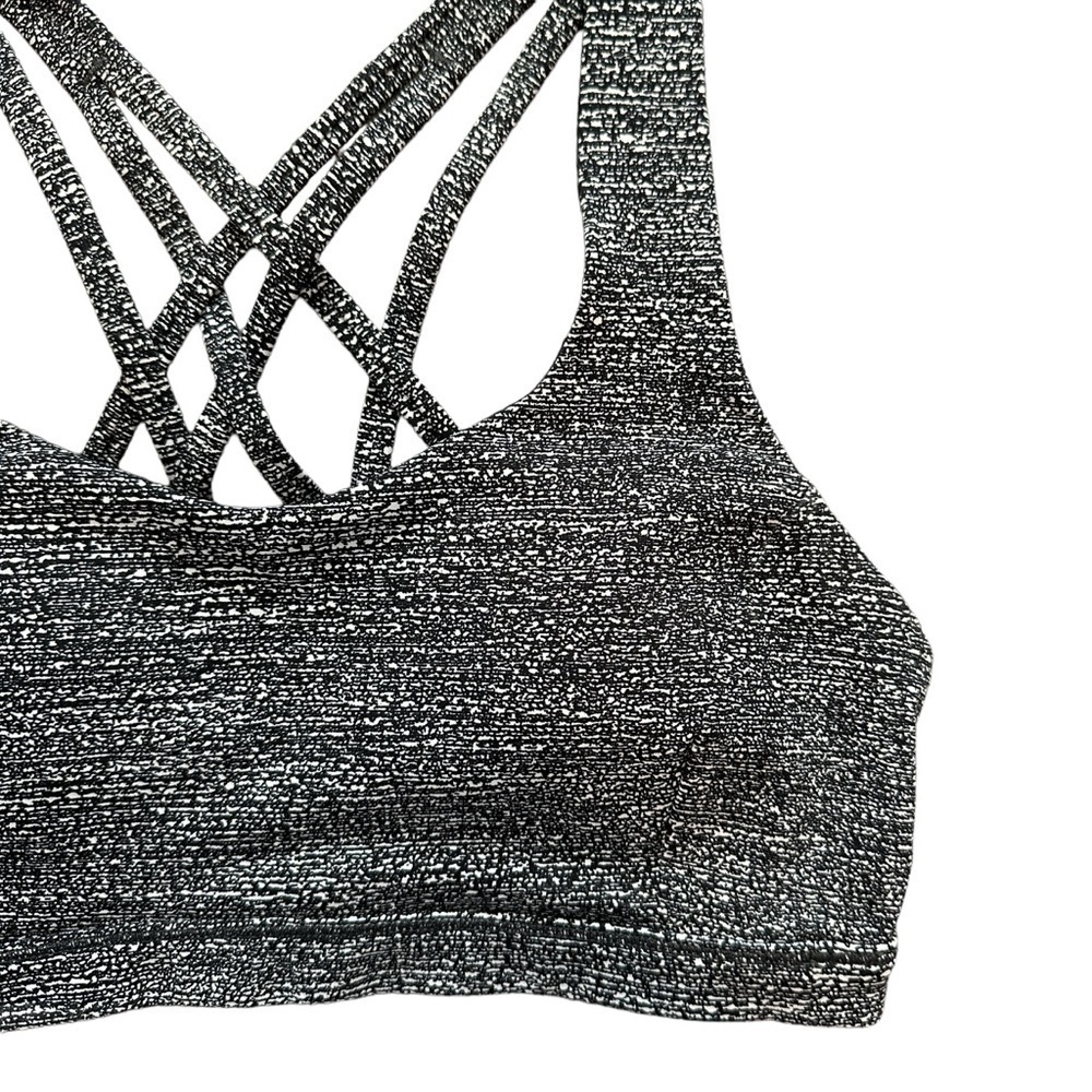 Lululemon Free To Be Serene Bra Size 6 | Salt  Alpine White Black - Picture 9 of 14